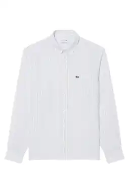 Wehkamp Lacoste casual overhemd lichtblauw aanbieding