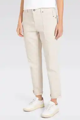Wehkamp MAC IOWA baggy regularwaist regular fit jeans crème aanbieding