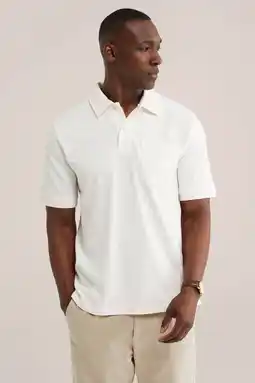 Wehkamp WE Fashion regular polo ecru aanbieding