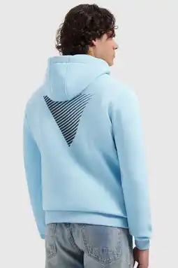 Wehkamp Pure Path hoodie met backprint lichtblauw aanbieding