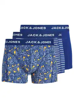 Wehkamp JACK & JONES boxershorts - blauw (set van 3) aanbieding