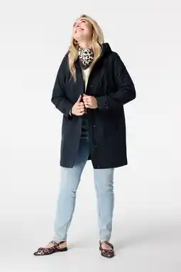 Wehkamp MS Mode gewatteerde jas donkerblauw aanbieding