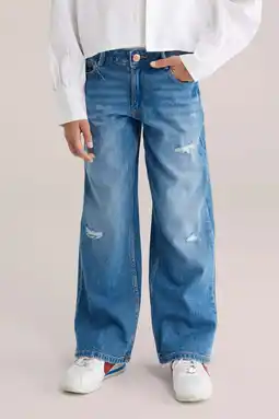 Wehkamp WE Fashion Blue Ridge wide leg jeans medium blue denim aanbieding
