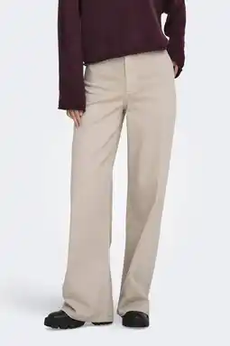 Wehkamp JDY wide leg highwaist casual broek taupe aanbieding