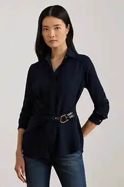 Wehkamp Lauren Ralph Lauren blouse donkerblauw aanbieding
