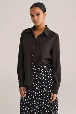 Wehkamp WE Fashion satijnen blouse zwart aanbieding