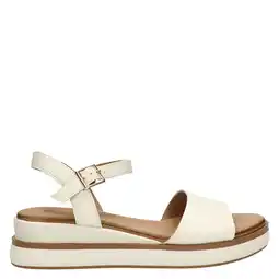 Wehkamp Nelson leren sandalen ecru aanbieding