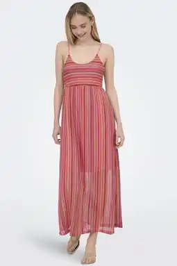 Wehkamp ONLY gestreepte zomerjurk roze aanbieding