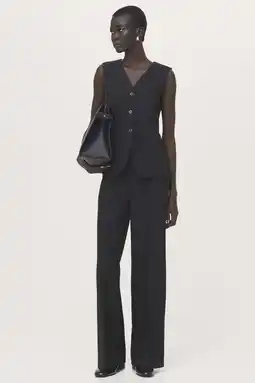 Wehkamp Mango jumpsuit met krijtstreep zwart aanbieding