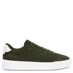 Wehkamp Tommy Hilfiger suède sneakers donkergroen aanbieding