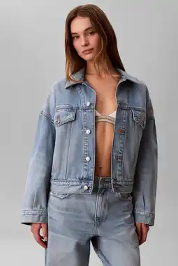 Wehkamp CALVIN KLEIN JEANS denim spijkerjas medium blue denim aanbieding