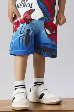 Wehkamp NAME IT MINI Spiderman zwemshort blauw/rood aanbieding