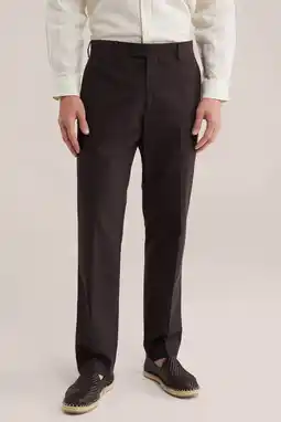 Wehkamp WE Fashion regular pantalon donkerbruin aanbieding
