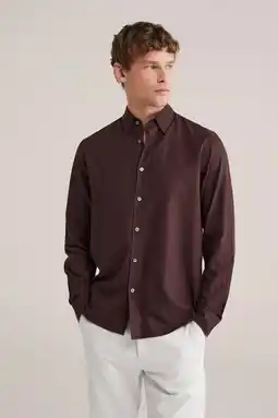 Wehkamp WE Fashion regular casual overhemd donkerbruin aanbieding