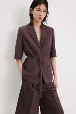 Wehkamp Mango regular blazer donkerpaars aanbieding