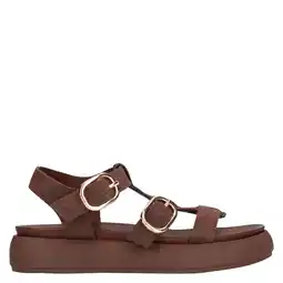 Wehkamp Manfield suède sandalen bruin aanbieding