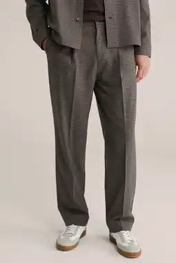 Wehkamp WE Fashion loose geruite chino bruin aanbieding