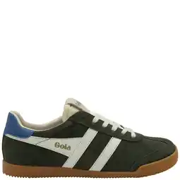 Wehkamp Gola Elan suède sneakers donkergroen/wit aanbieding