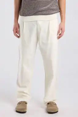 Wehkamp America Today straight casual broek met linnen ecru aanbieding
