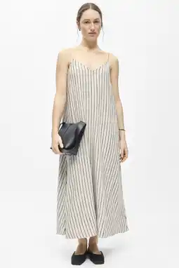 Wehkamp OBJECT gestreepte maxi jurk zand aanbieding