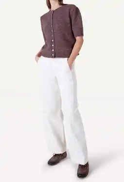 Wehkamp Another-Label straight regularwaist broek ecru aanbieding