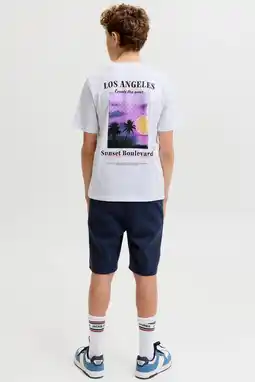 Wehkamp JACK & JONES JUNIOR T-shirt met backprint wit aanbieding
