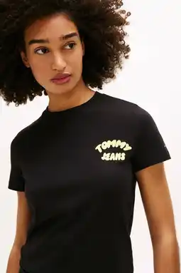 Wehkamp Tommy Jeans T-shirt zwart aanbieding