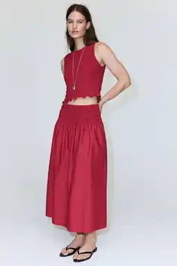 Wehkamp Mango midi rok rood aanbieding