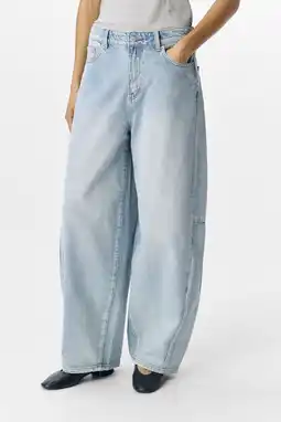 Wehkamp OBJECT Objmoji barrel jeans light blue denim aanbieding