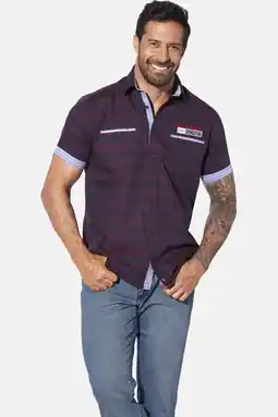 Wehkamp Jan Vanderstorm casual overhemd aubergine aanbieding