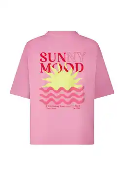 Wehkamp Cars T-shirt met backprint roze aanbieding