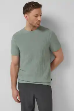 Wehkamp s.Oliver BLACK LABEL regular T-shirt gebreid groen aanbieding