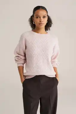 Wehkamp WE Fashion gebreide trui lichtroze aanbieding