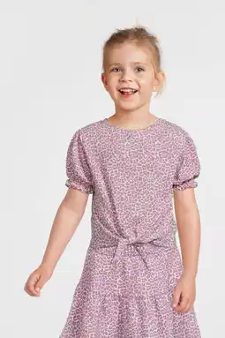 Wehkamp Anytime crinkle top met panterprint roze aanbieding