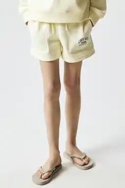 Wehkamp NAME IT KIDS regular sweatshort lichtgeel aanbieding