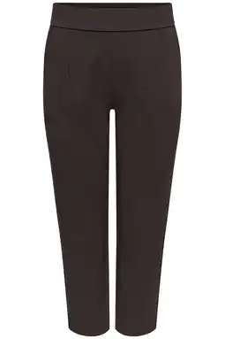 Wehkamp ONLY CARMAKOMA regularwaist casual broek donkerbruin aanbieding