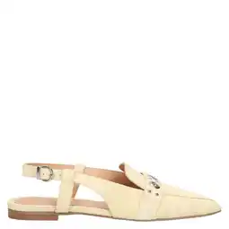 Wehkamp Manfield suède slingback loafers lichtgeel aanbieding