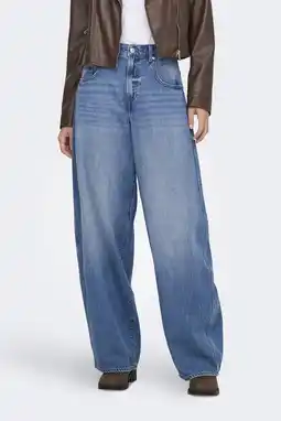 Wehkamp ONLY highwaist barrel jeans medium blue denim aanbieding