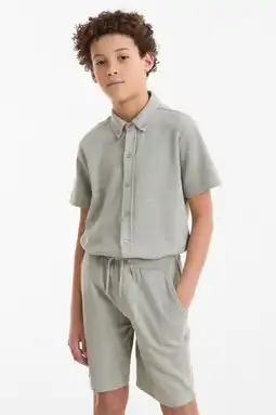 Wehkamp Anytime short waffle grijs aanbieding