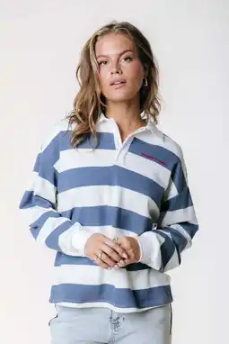 Wehkamp Colourful Rebel longsleeve met backprint blauw aanbieding