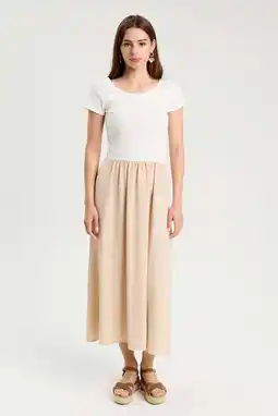 Wehkamp Cache Cache midi jurk beige aanbieding