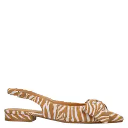 Wehkamp Manfield slingback loafers met zebraprint cognac aanbieding