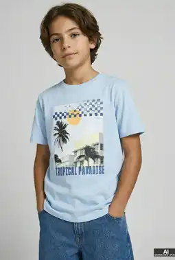 Wehkamp JJ REBEL JUNIOR T-shirt lichtblauw aanbieding