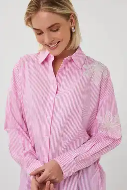 Wehkamp Esqualo gestreepte blouse roze aanbieding