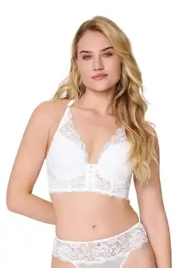 Wehkamp LingaDore voorgevormde longline beugelbh met voorsluiting wit aanbieding