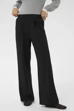 Wehkamp Kaffe straight highwaist pantalon zwart aanbieding