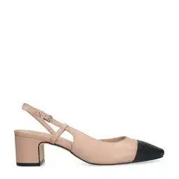 Wehkamp Manfield leren slingback pumps beige aanbieding