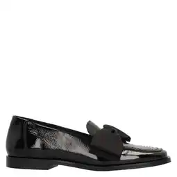 Wehkamp Manfield lakleren loafers met strik zwart aanbieding