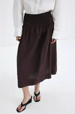 Wehkamp Mango midi rok donkerbruin aanbieding