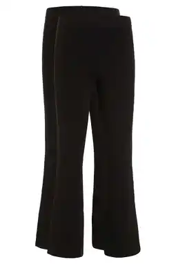 Wehkamp Anytime flared legging zwart (set van 2) aanbieding